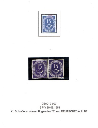 Abart plattenfehler brd - brd, deo