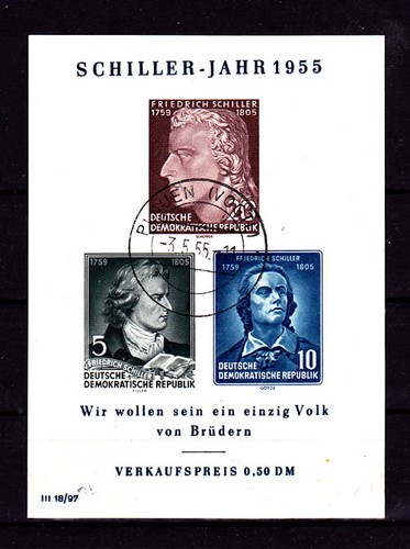Ddr 1955 plattenfehler block - 1955,