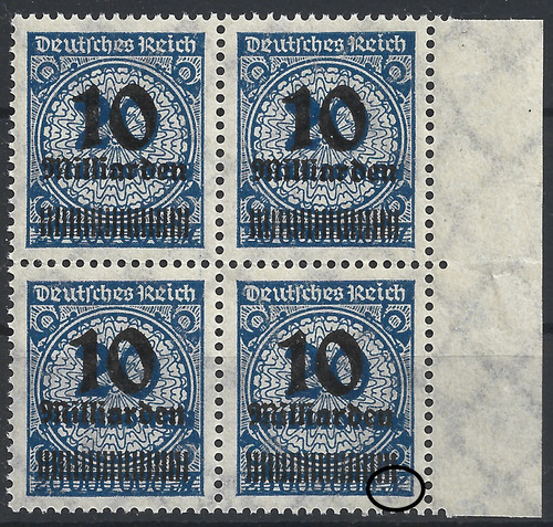 Minr 335awa mit - minr., plattenfehler