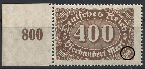 Minr 222a mit - mit, plattenfehler