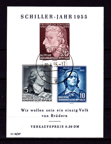 Ddr 1955 plattenfehler block - ddr,