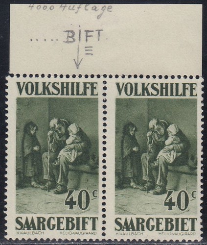 Saargebiet 1925 plattenfehler - 1925,